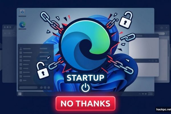 Microsoft Edge logo forcibly launching at Windows 11 startup uninvited