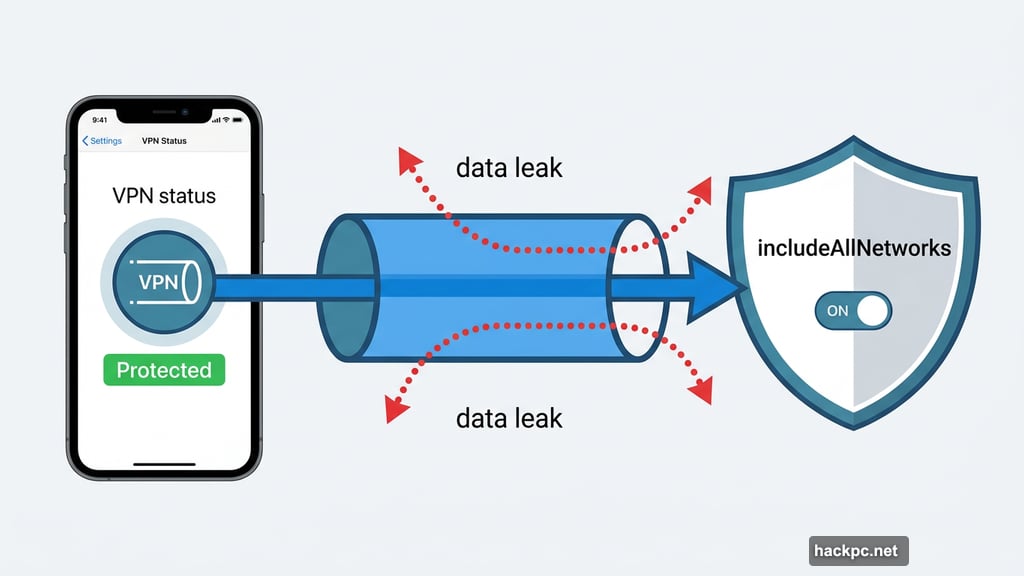 Mullvad includeAllNetworks setting closes iOS VPN data leak vulnerability