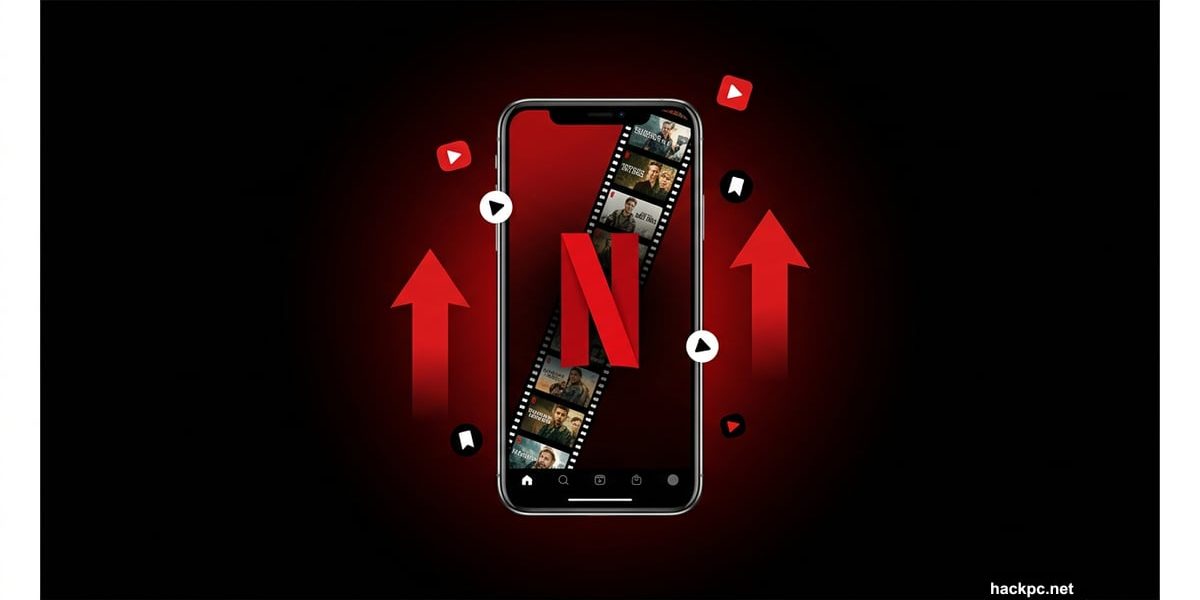 Netflix app on smartphone displaying TikTok-style vertical video feed