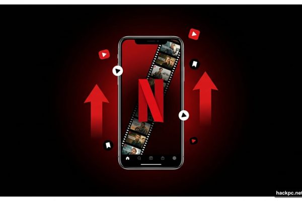Netflix app on smartphone displaying TikTok-style vertical video feed