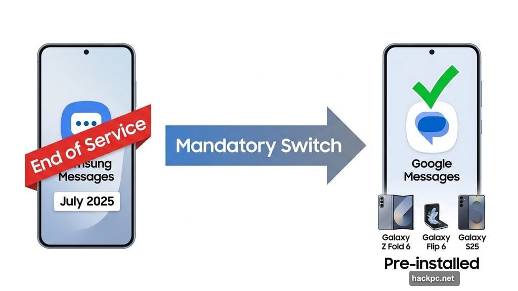 Samsung Messages shuts down as Google Messages replaces it by July 2025