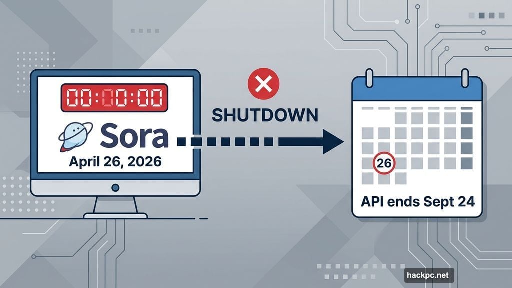 OpenAI shutting down Sora AI video app by April 2026