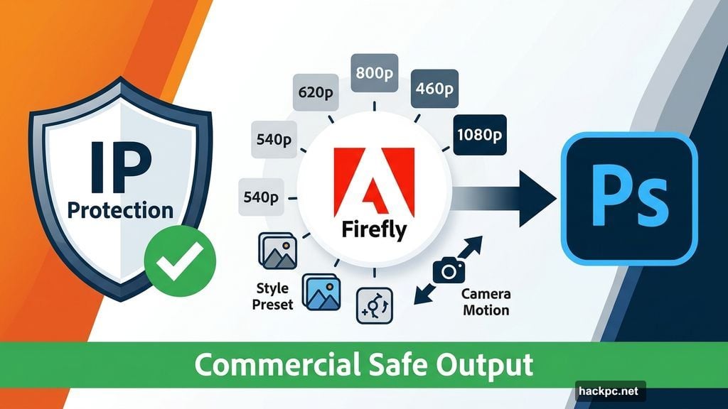 Adobe Firefly guarantees commercial safety with Photoshop integration