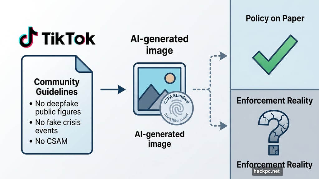 C2PA watermark policy looks reassuring on paper, enforcement is different