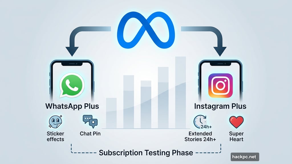 Meta tests WhatsApp Plus and Instagram Plus subscription plans simultaneously